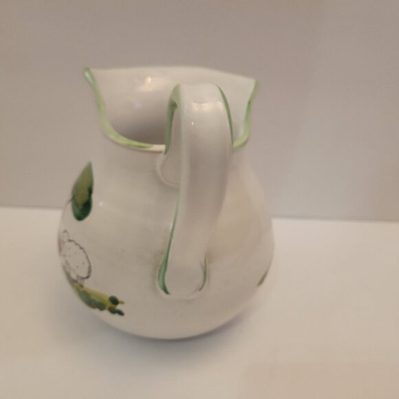 Vintage Italian Art Pottery Pitcher With Sheep & Tree Design - Picture 7 of 9